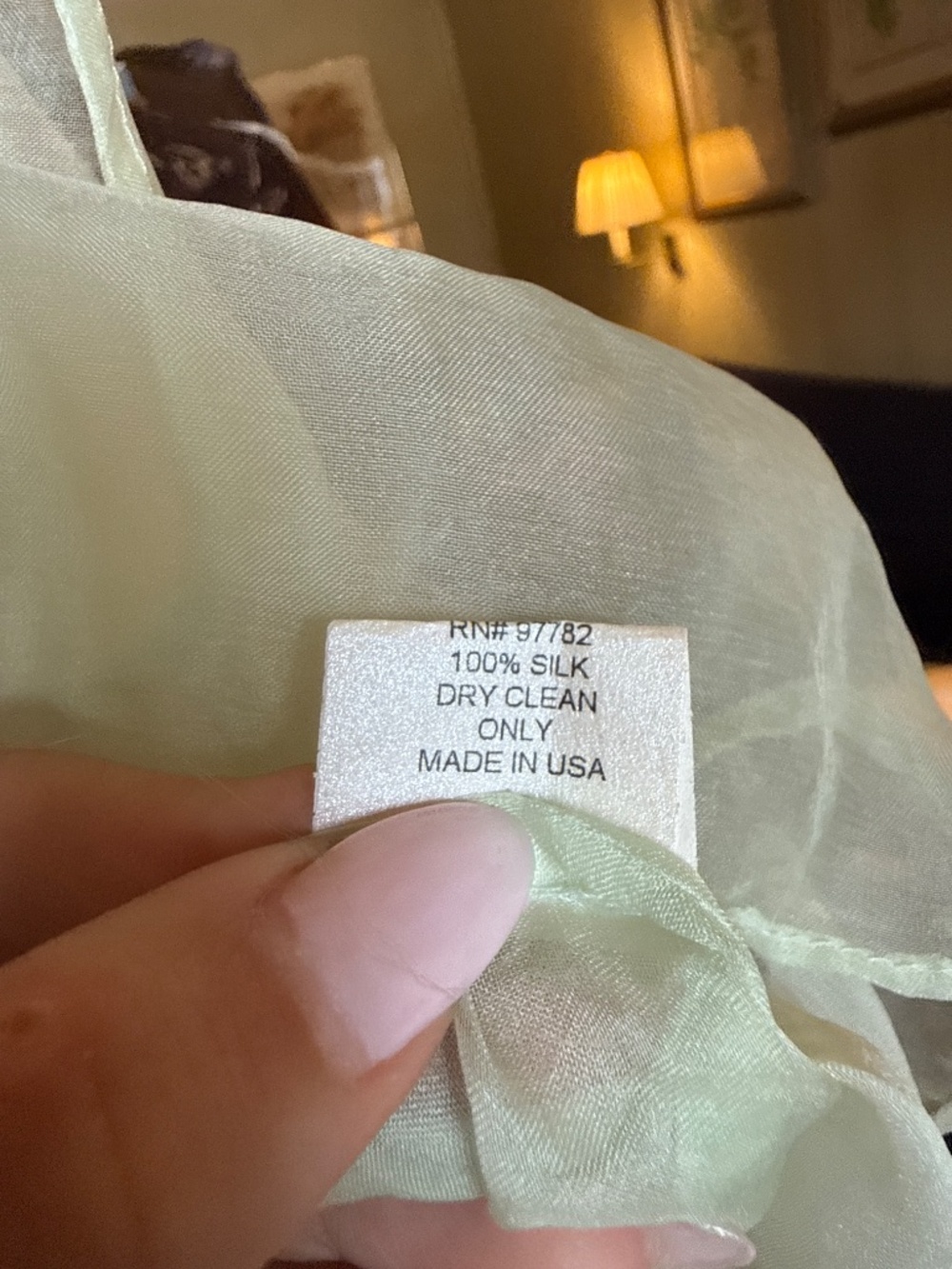 Vintage sheer mint silk sleeveless top by Jill Stuart - Picture 5 of 5